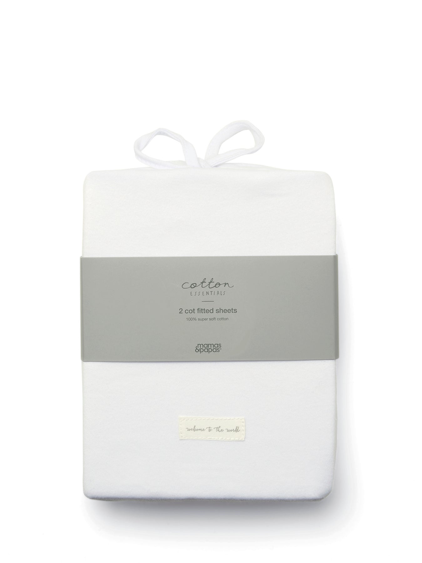 2 Cot Fitted White Sheets