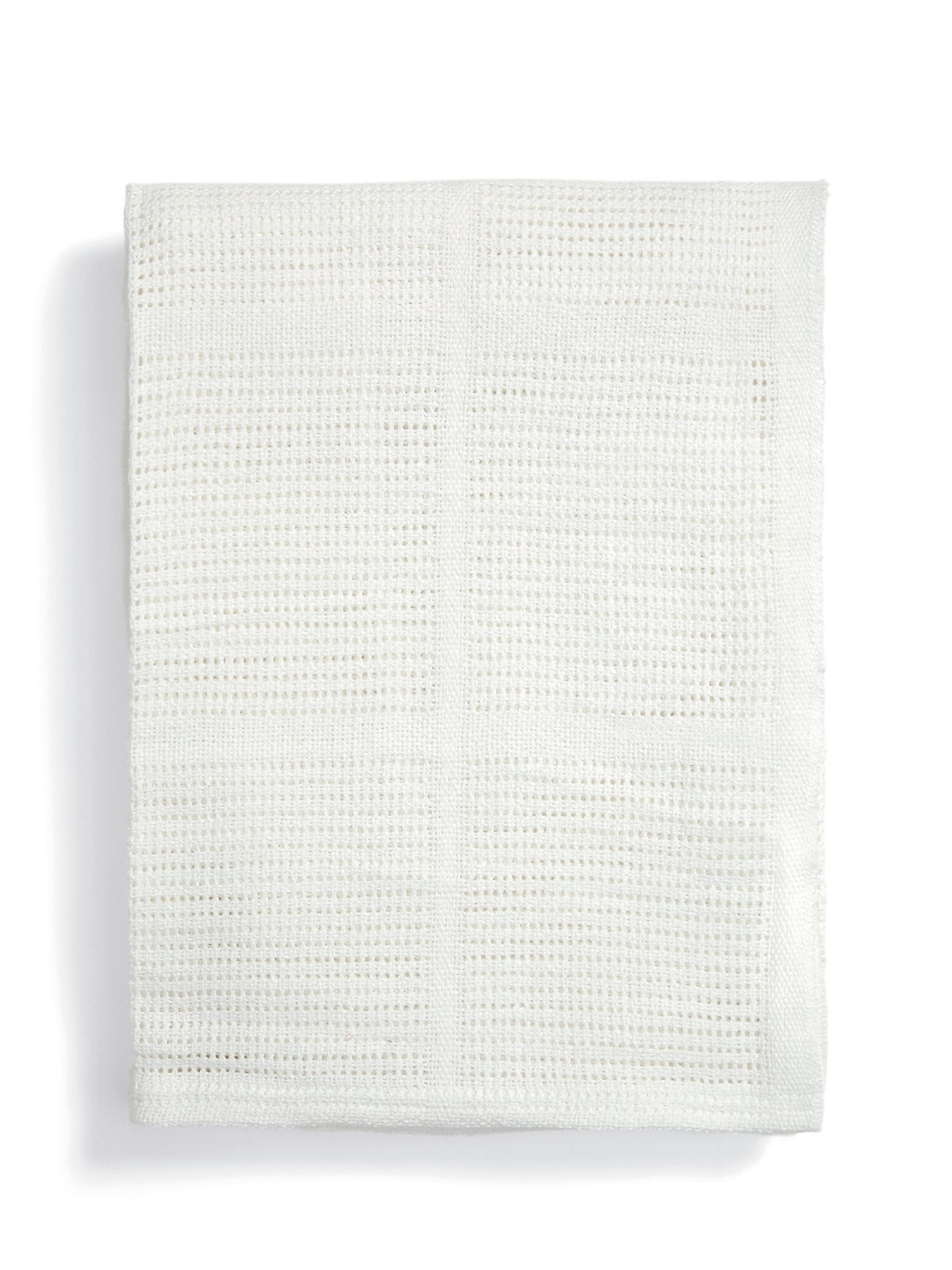 Cellular Cot Bed White Blanket