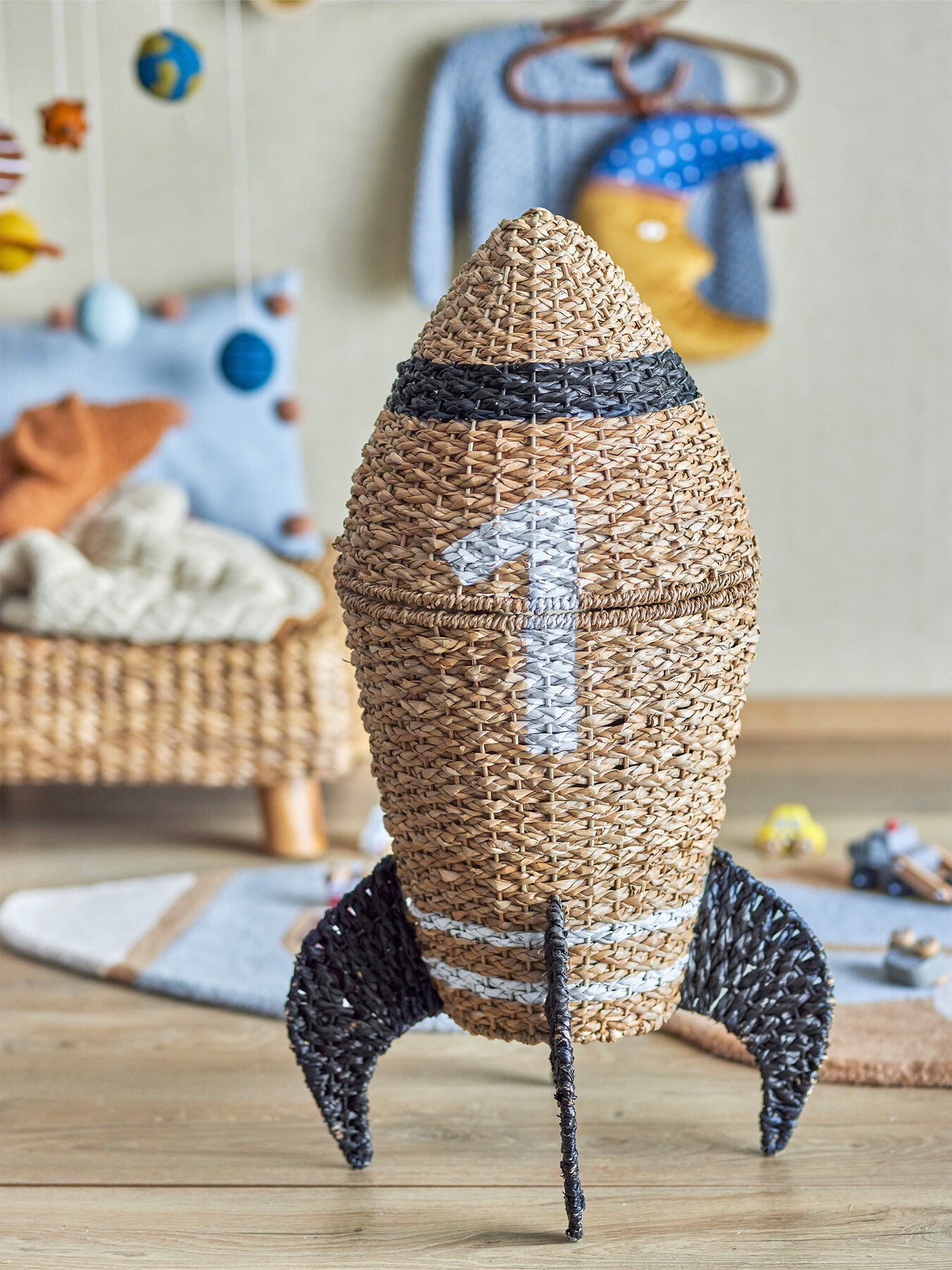 Cosmina Basket with Lid Nature Seagrass