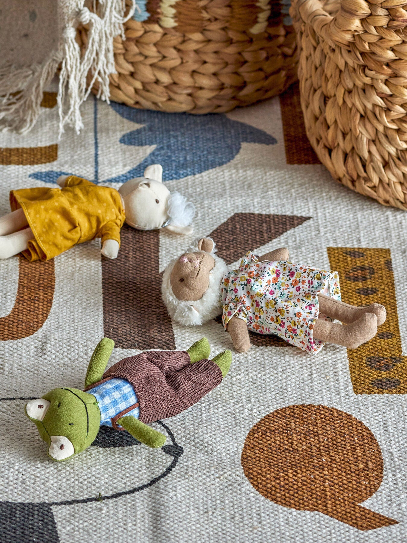 Animal friends Doll Yellow Cotton
