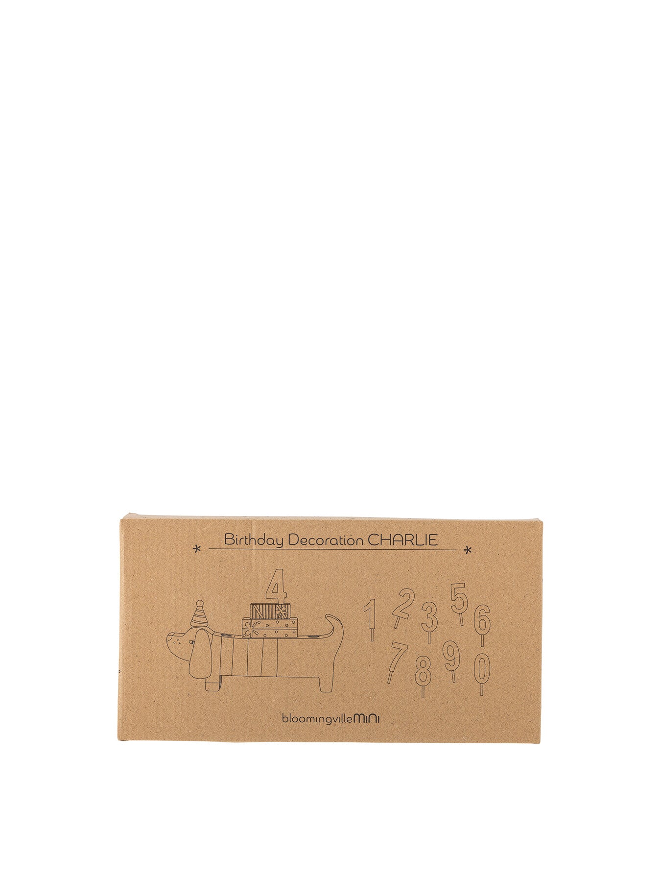 Charlie Birthday Decoration, Brown, FSC®100%, MDF