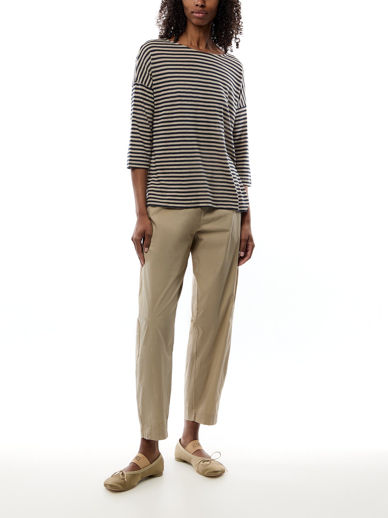 Stripe Long Sleeves Swing Knitwear