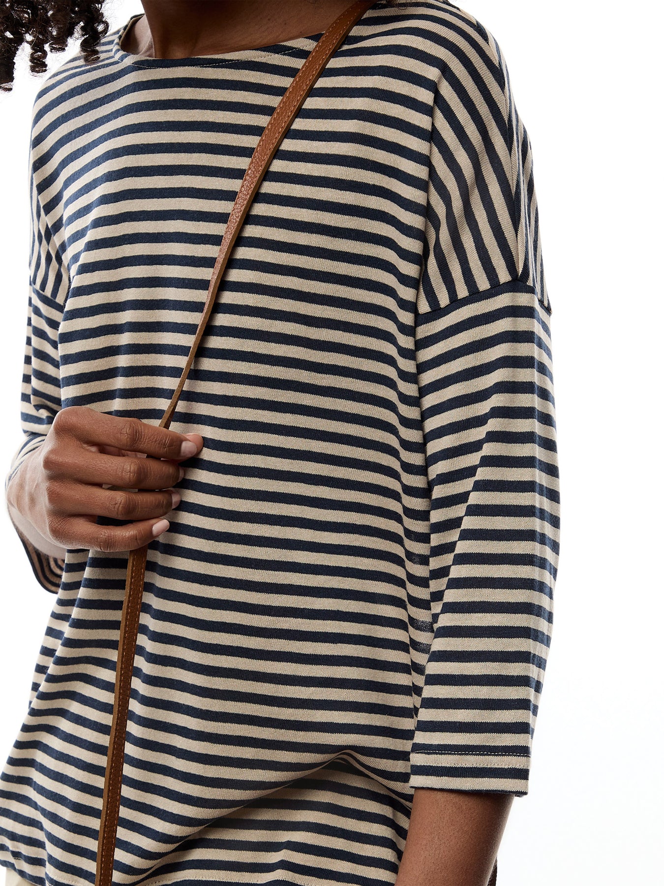 Stripe Long Sleeves Swing Knitwear