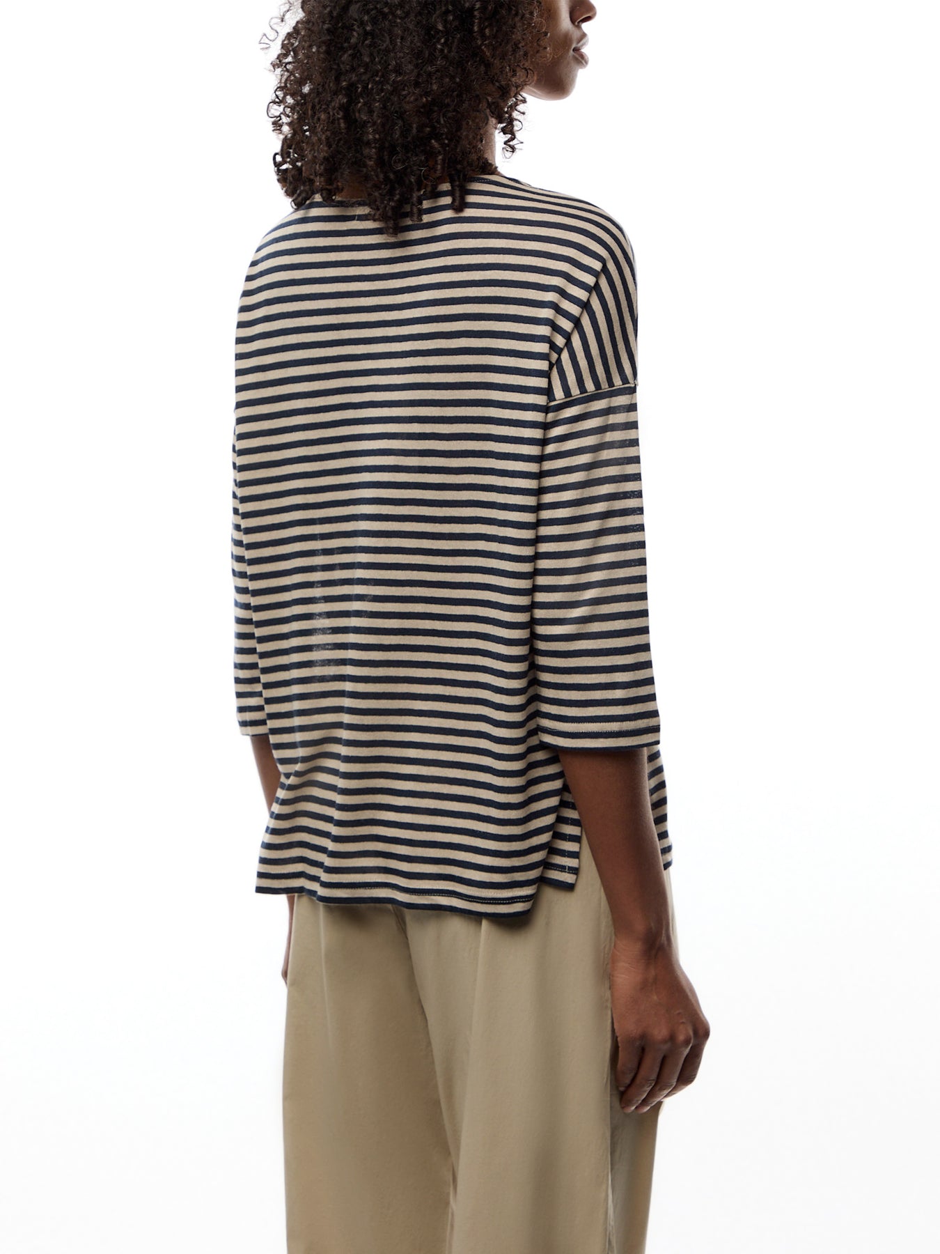 Stripe Long Sleeves Swing Knitwear