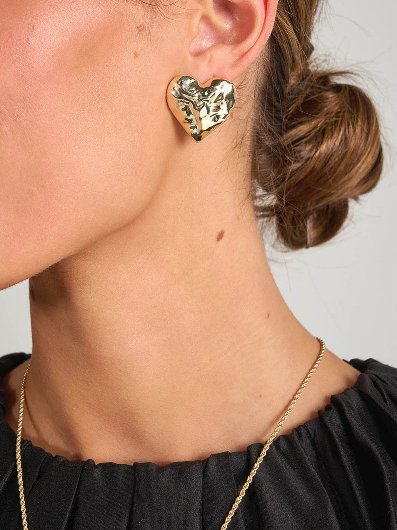 Large Heart Stud Earrings