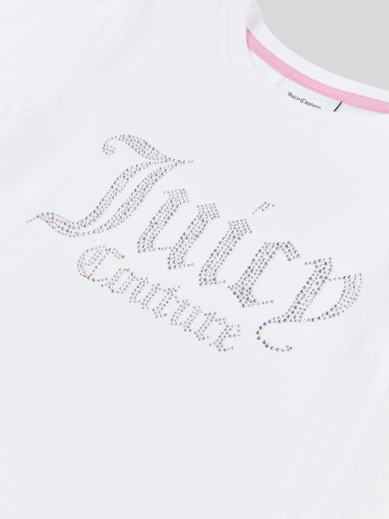 Diamante Fitted Tee White