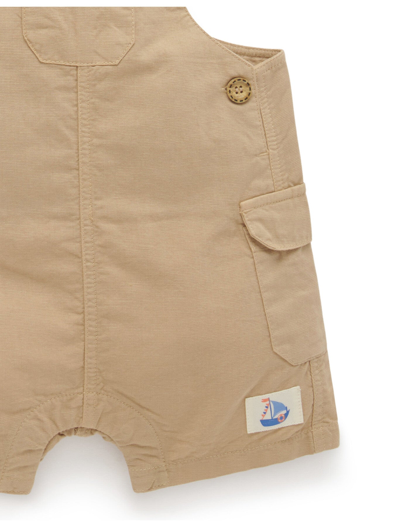 Linen Blend Overall Set