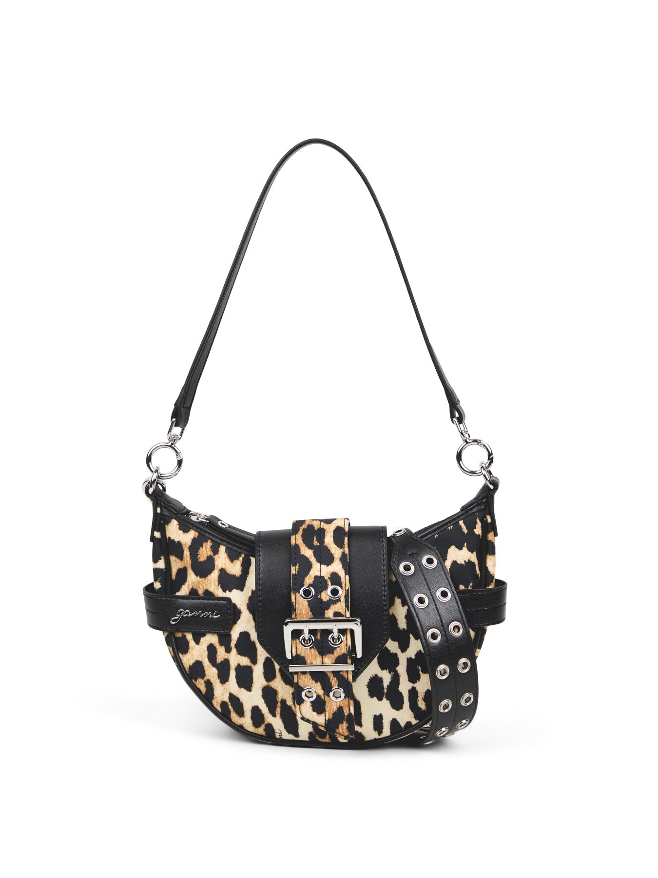 Nylon Print Small Crossbody Bucky Bag