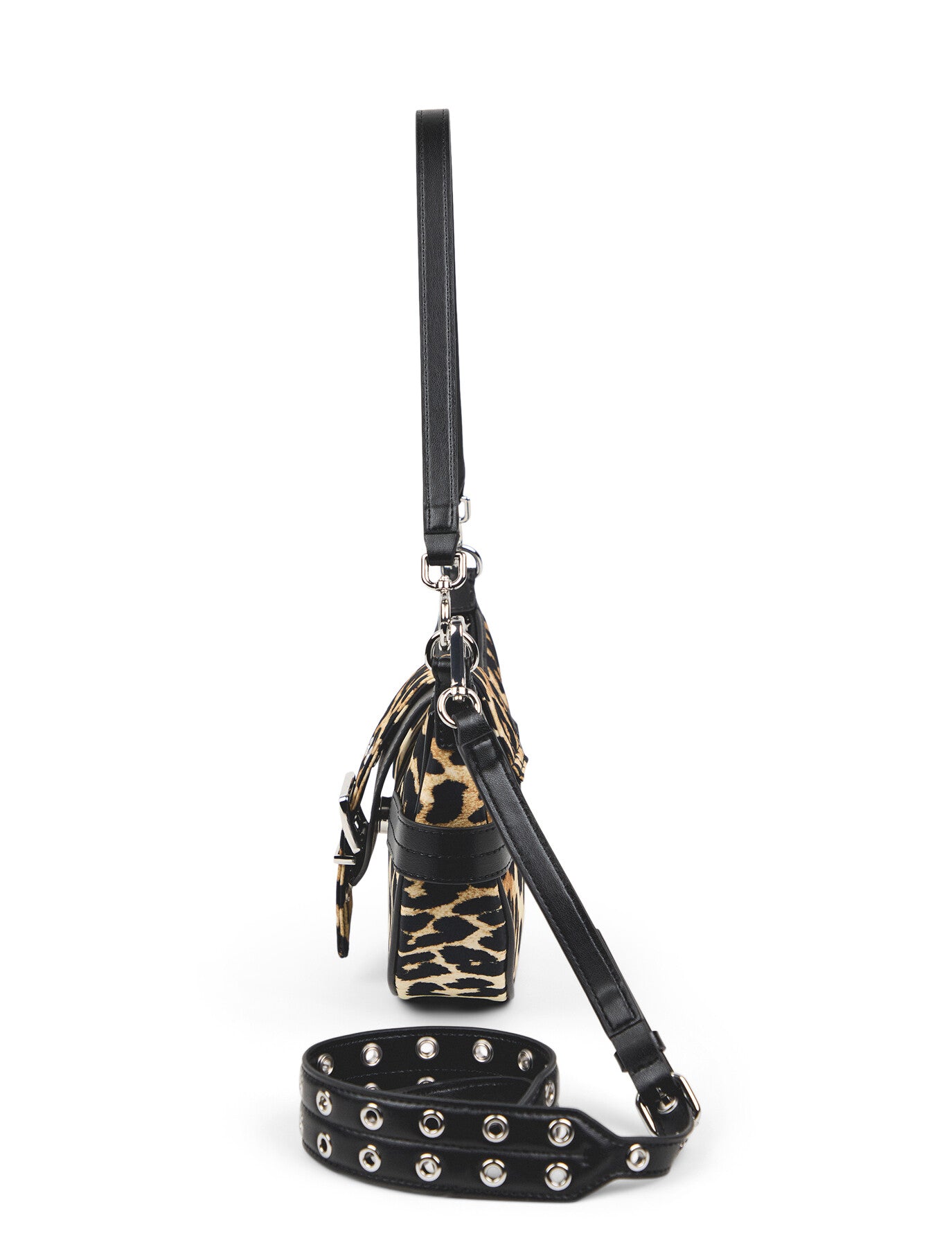 Nylon Print Small Crossbody Bucky Bag