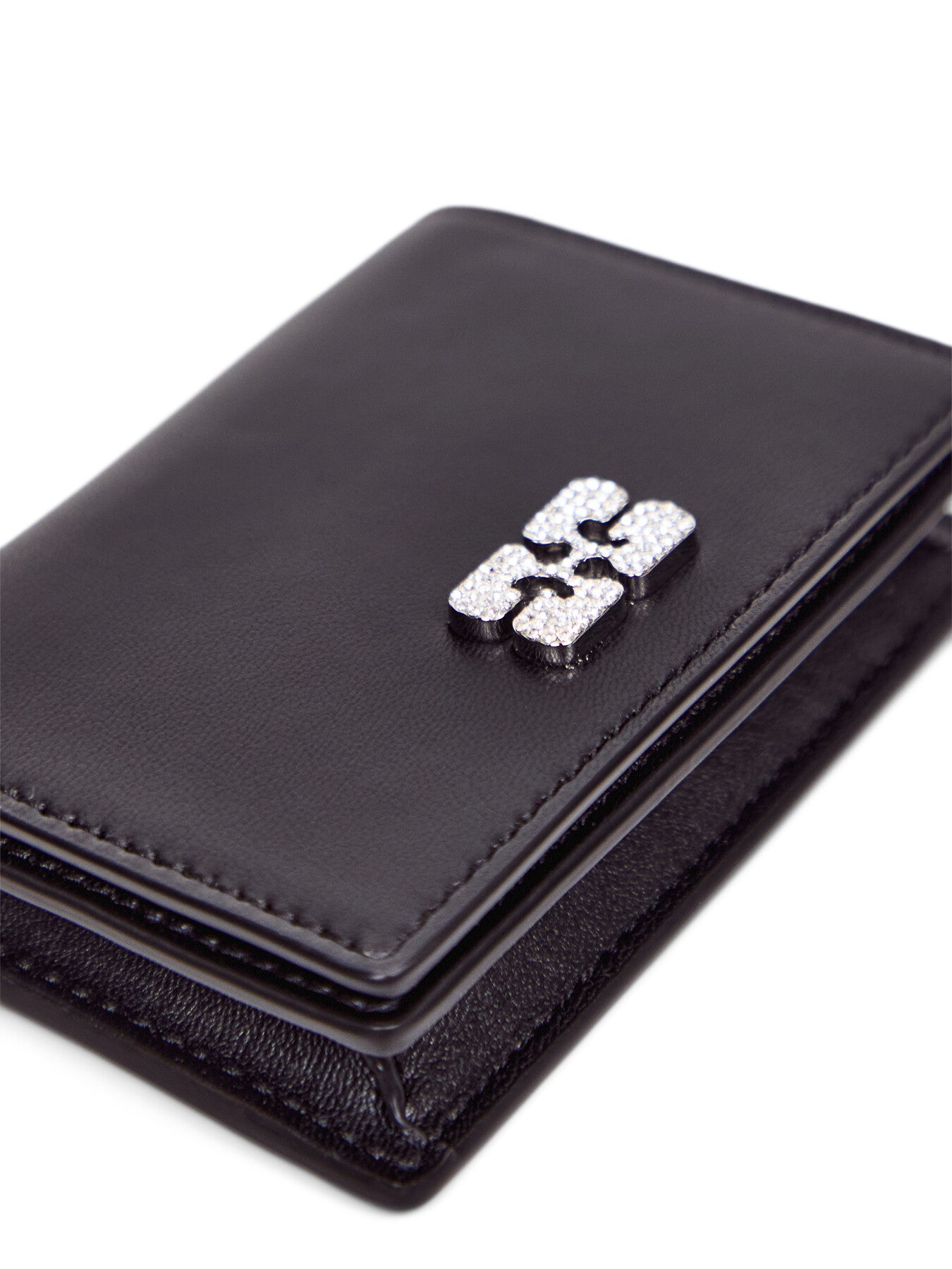 Ganni Bou Flap Cardholder Strass
