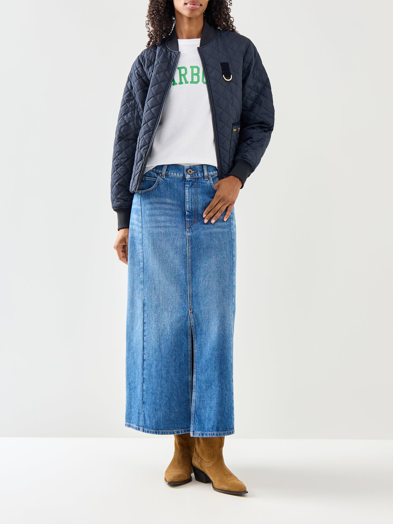 Navy Barbour Reyna Quilt Jacket