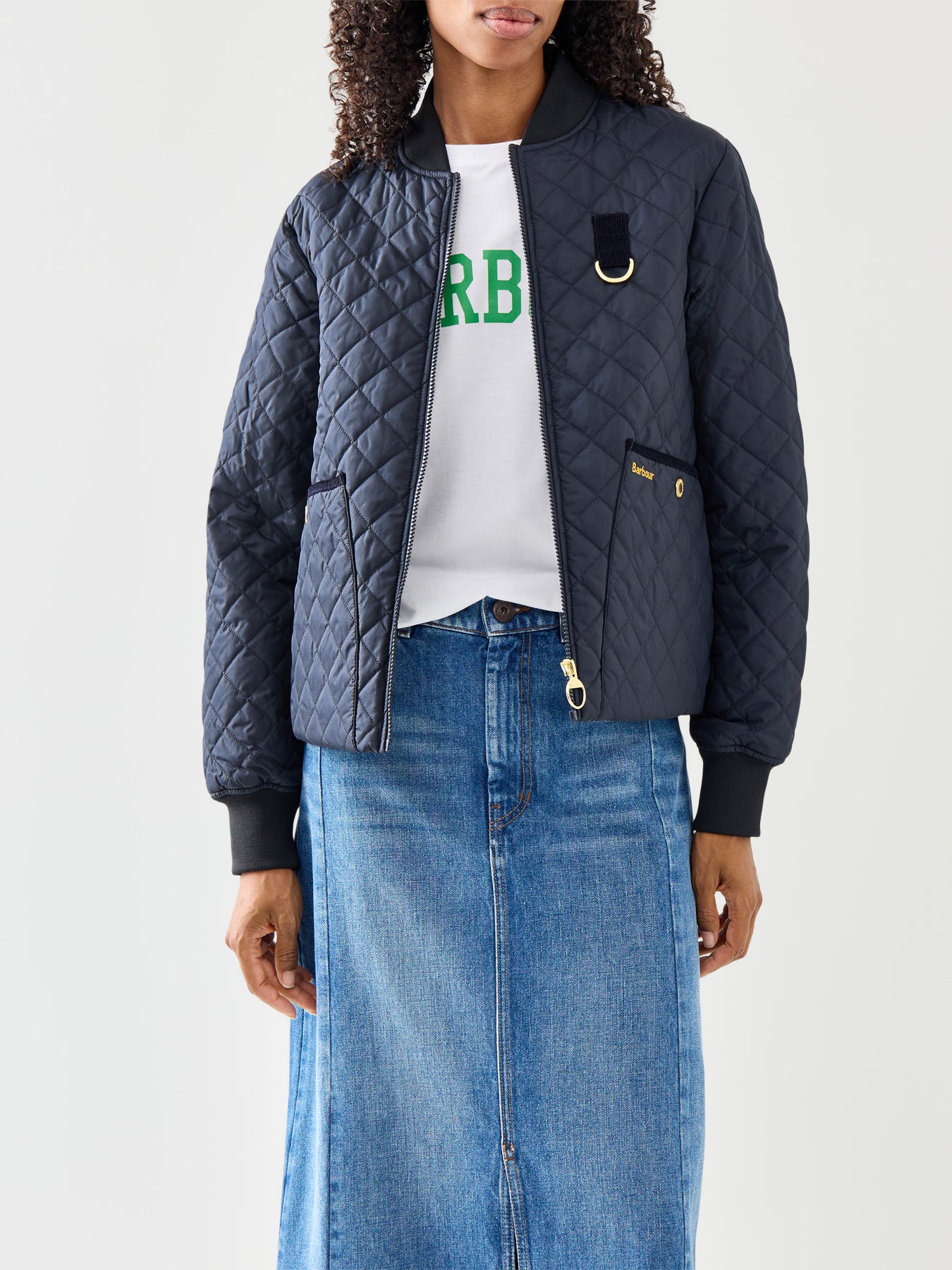 Navy Barbour Reyna Quilt Jacket