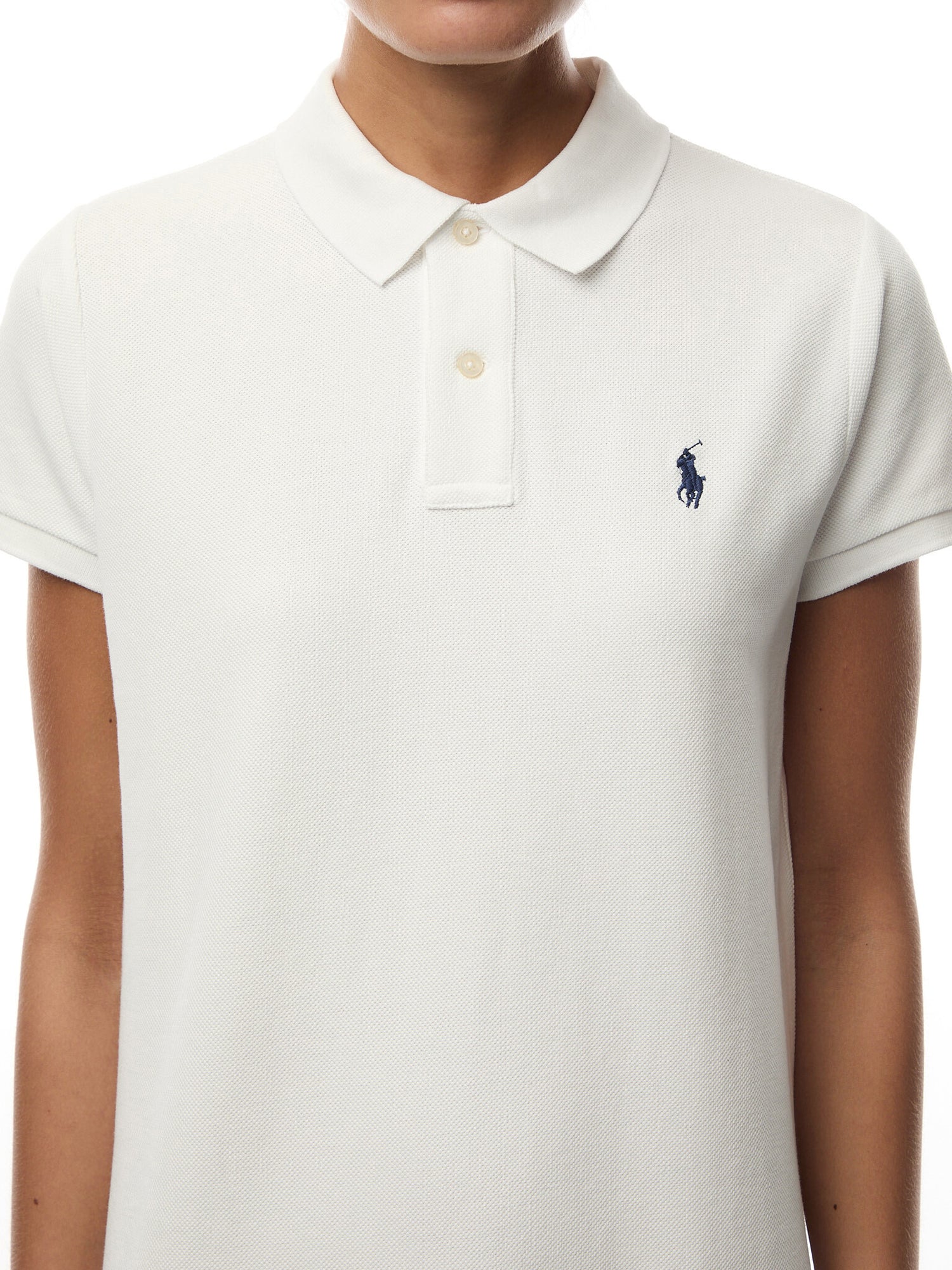 Cotton Mesh Polo Dress