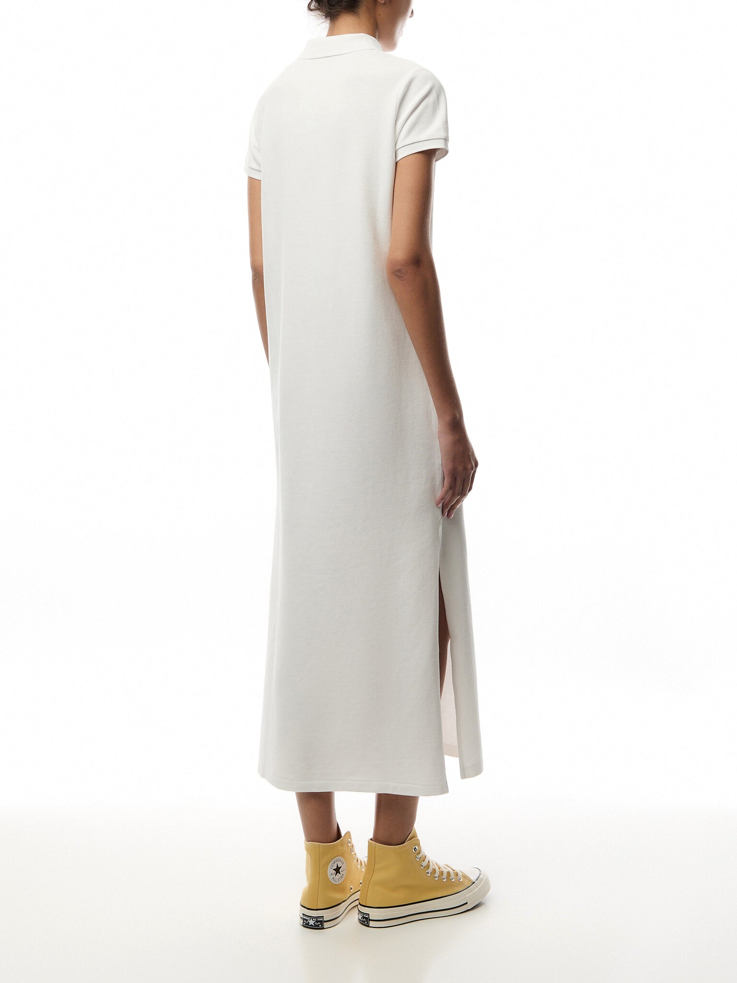 Cotton Mesh Polo Dress
