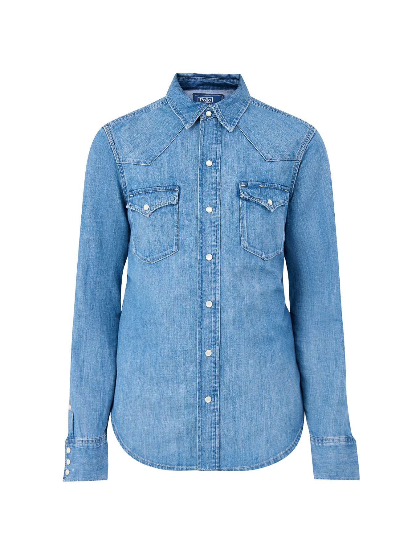 Standard Denim Long Sleeve Button Front Shirt Canaria Wash
