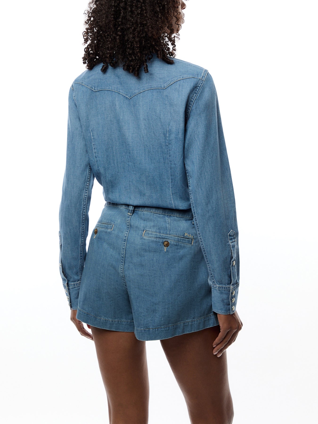 Standard Denim Long Sleeve Button Front Shirt Canaria Wash