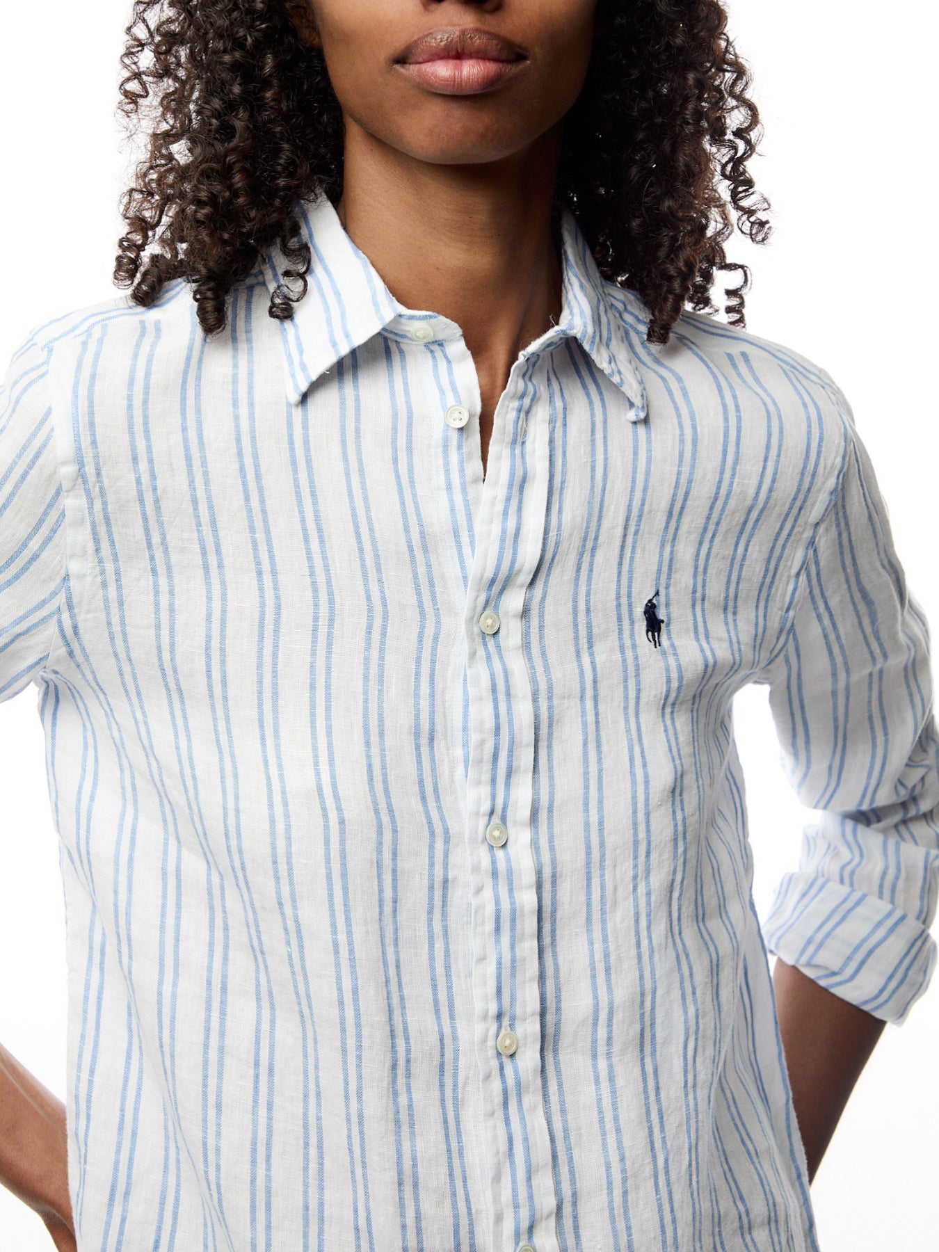 Classic Stripe Long Sleeve Button Front Shirt