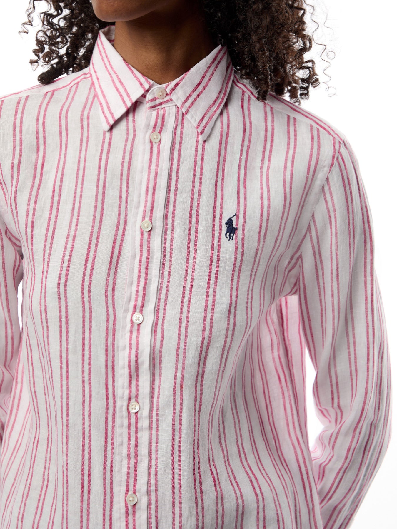 Classic Stripe Long Sleeve Button Front Shirt