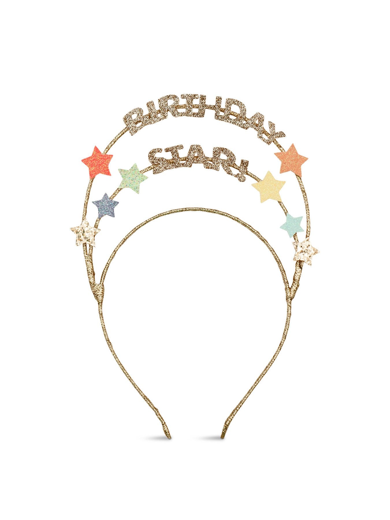 Birthday Star Headband Gold