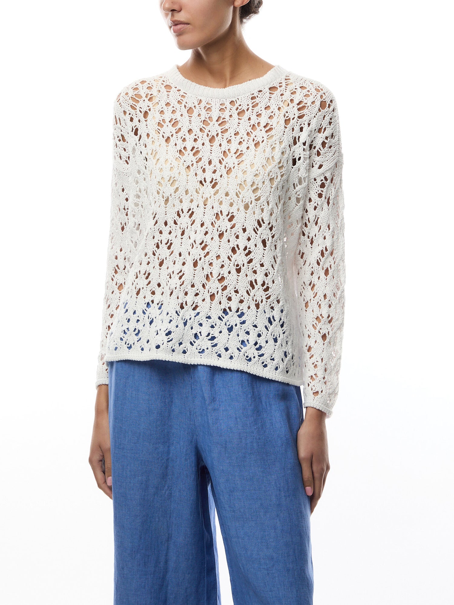 Crew Neck Sweater Cotton Cord