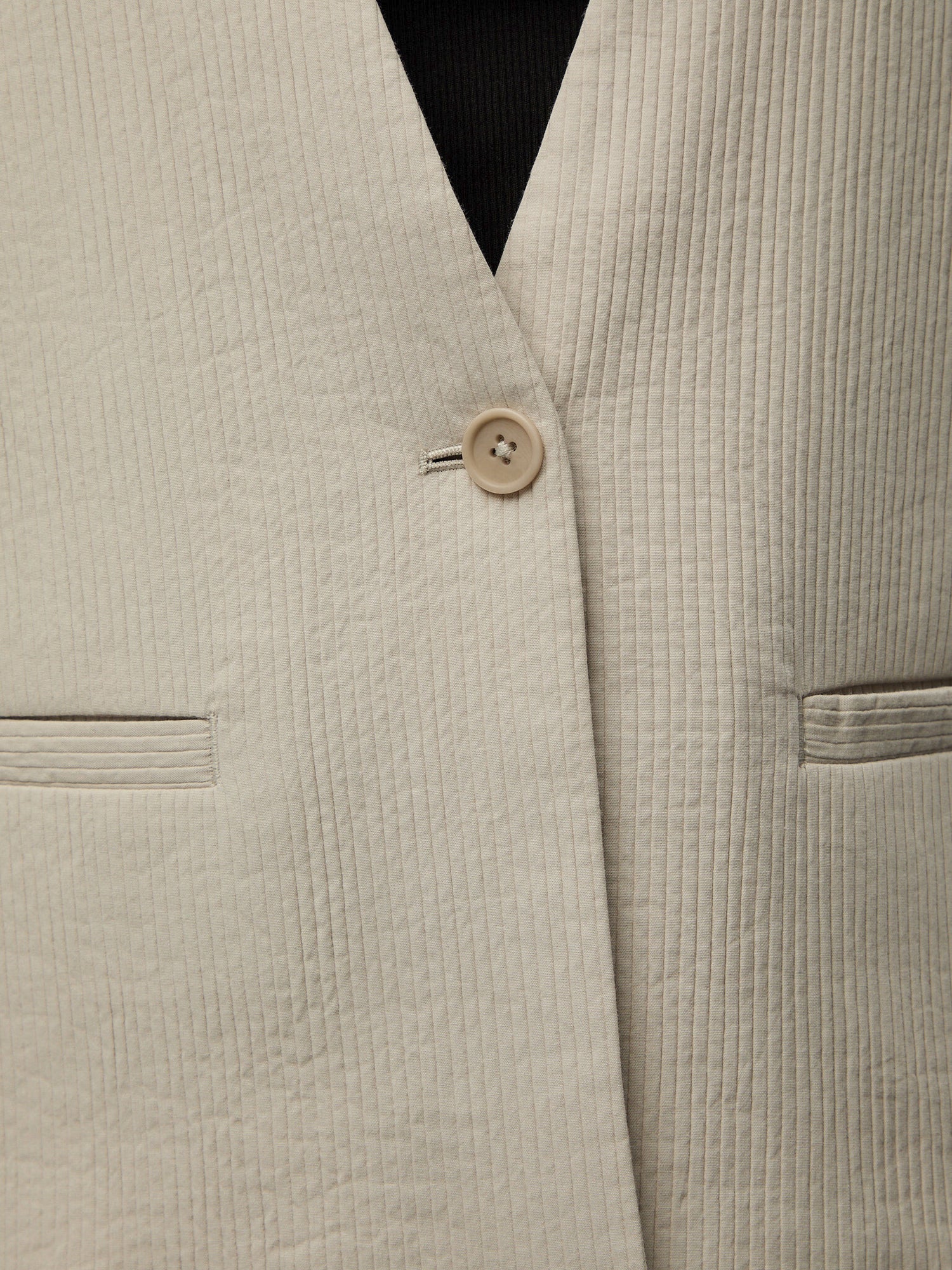 V-Neck Jacket Cotton