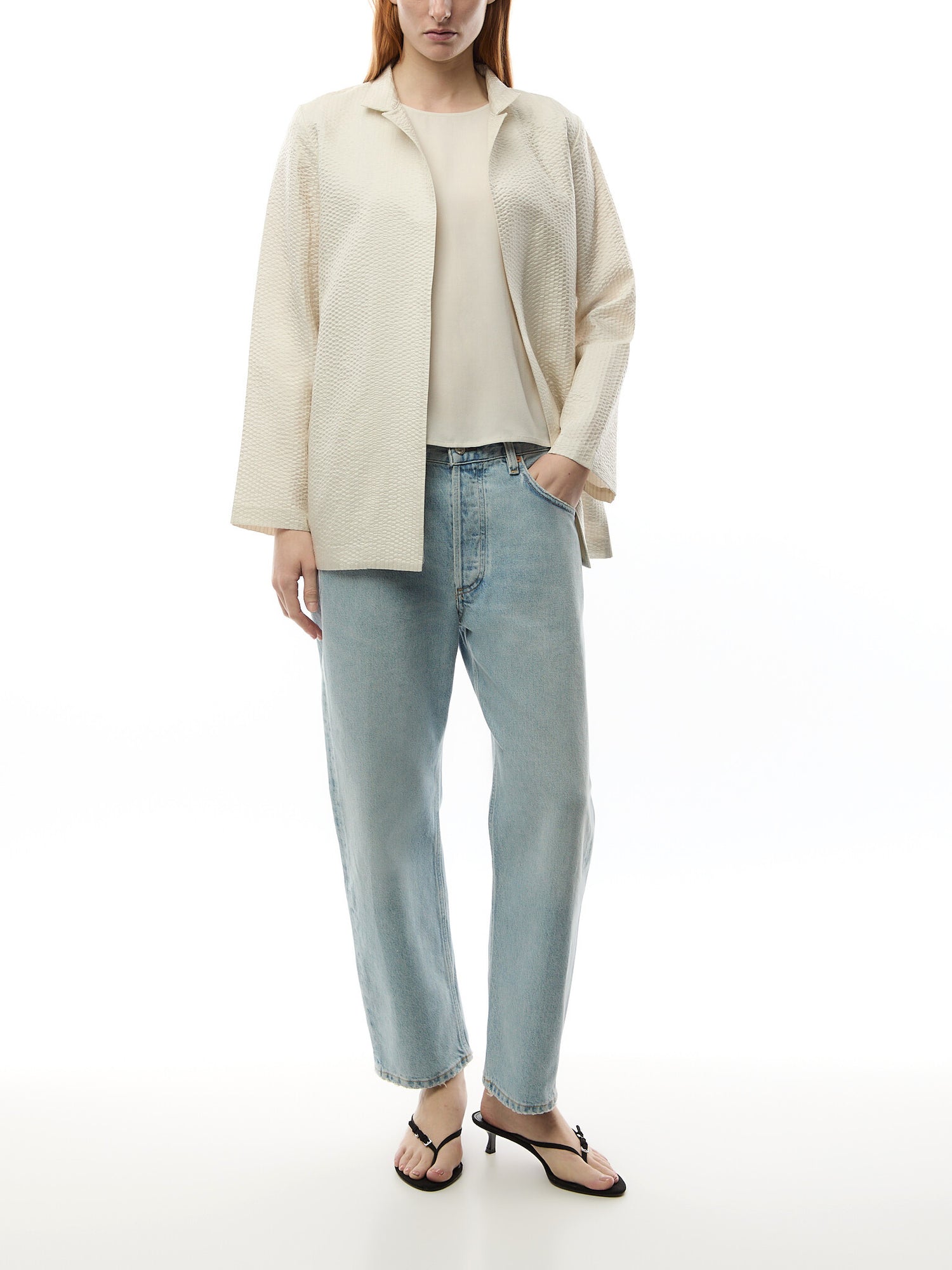 Round Neck Short Shell Silk Georgette Crepe