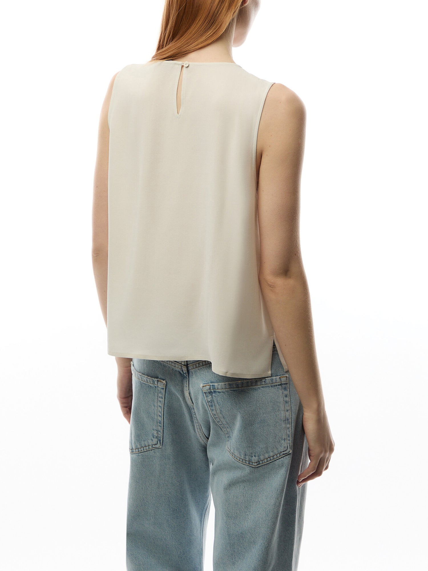 Round Neck Short Shell Silk Georgette Crepe