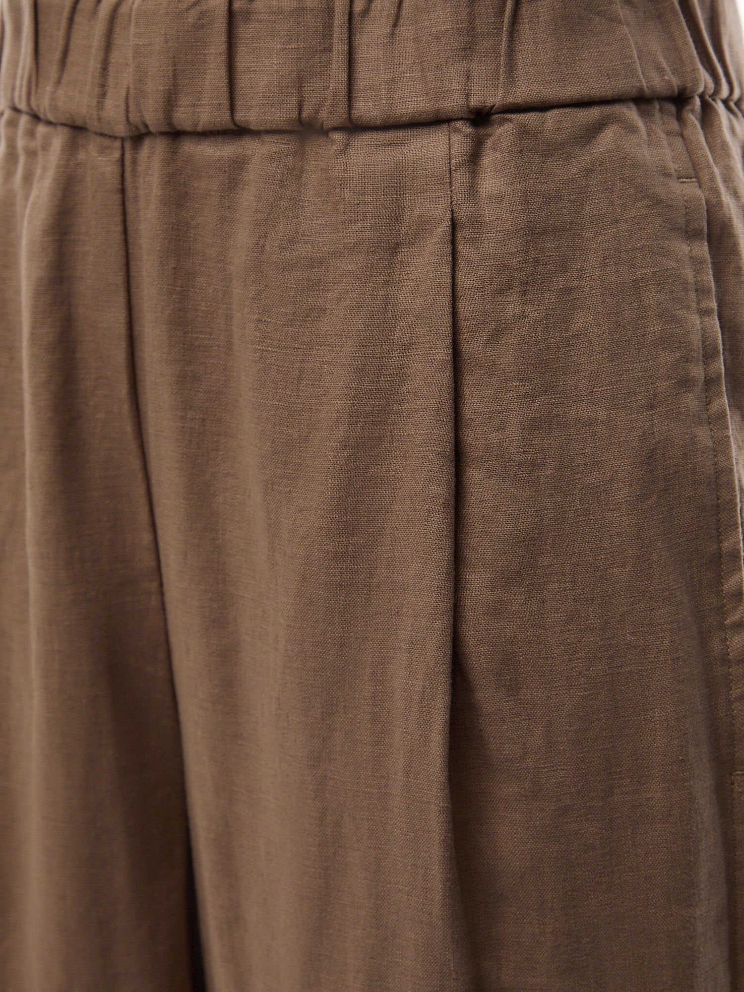 Ankle Pleated Lantern Pant Linen