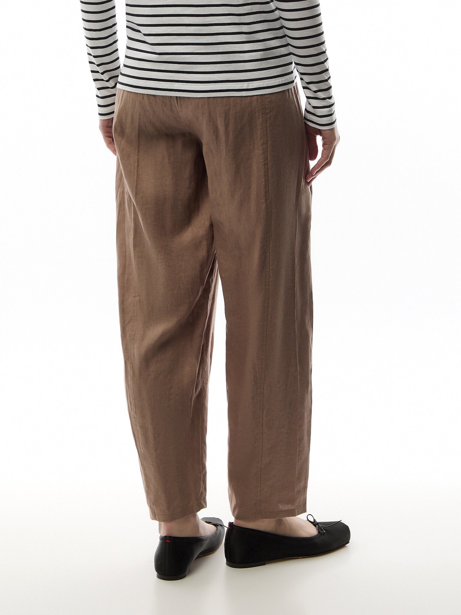 Ankle Pleated Lantern Pant Linen