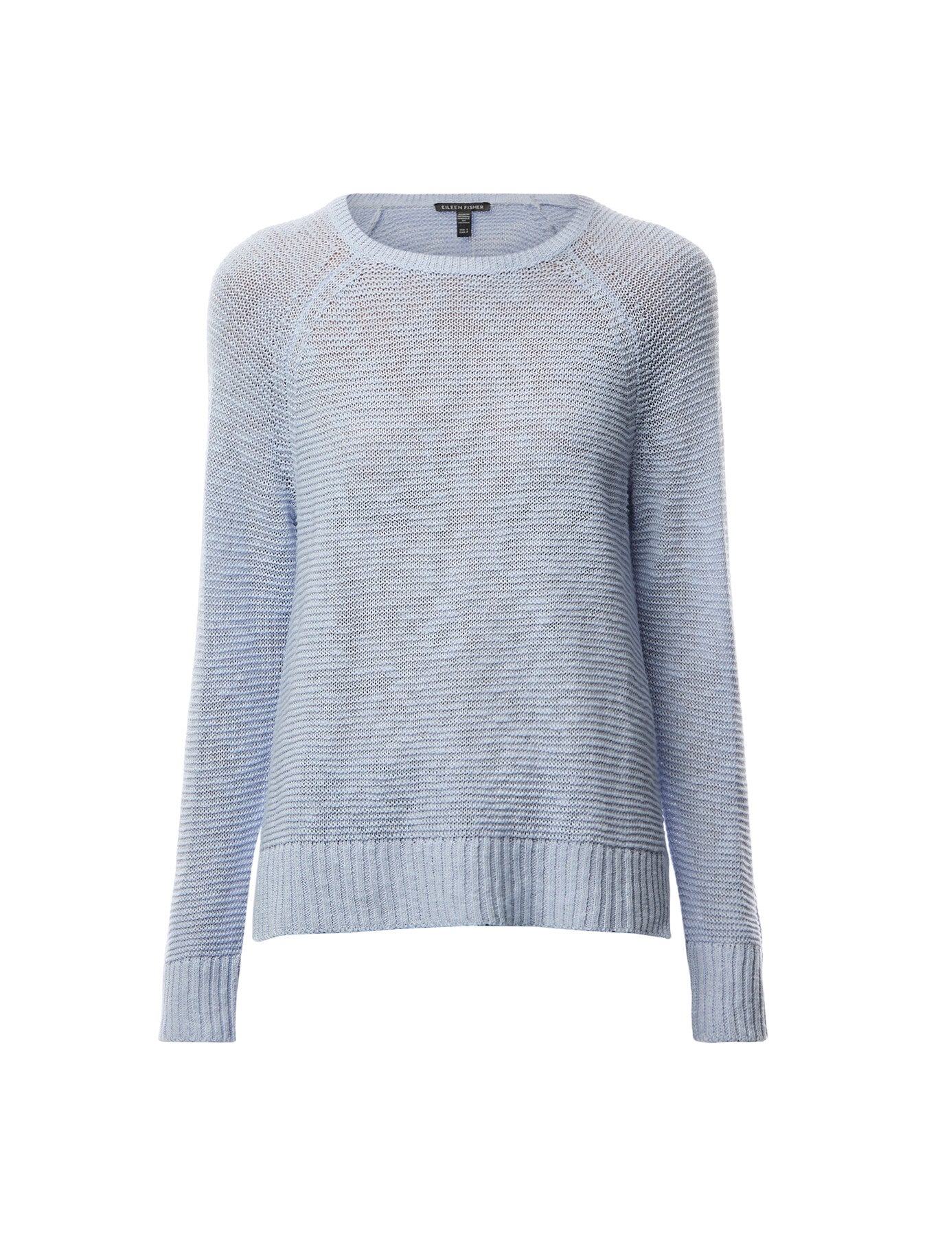 Crew Neck Raglan Sleeve Sweater Linen Cotton