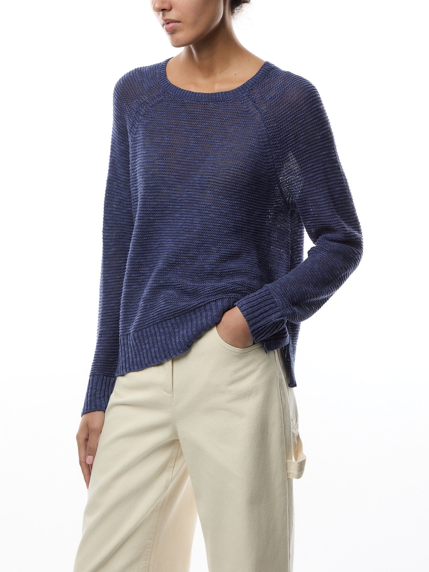 Crew Neck Raglan Sleeve Sweater