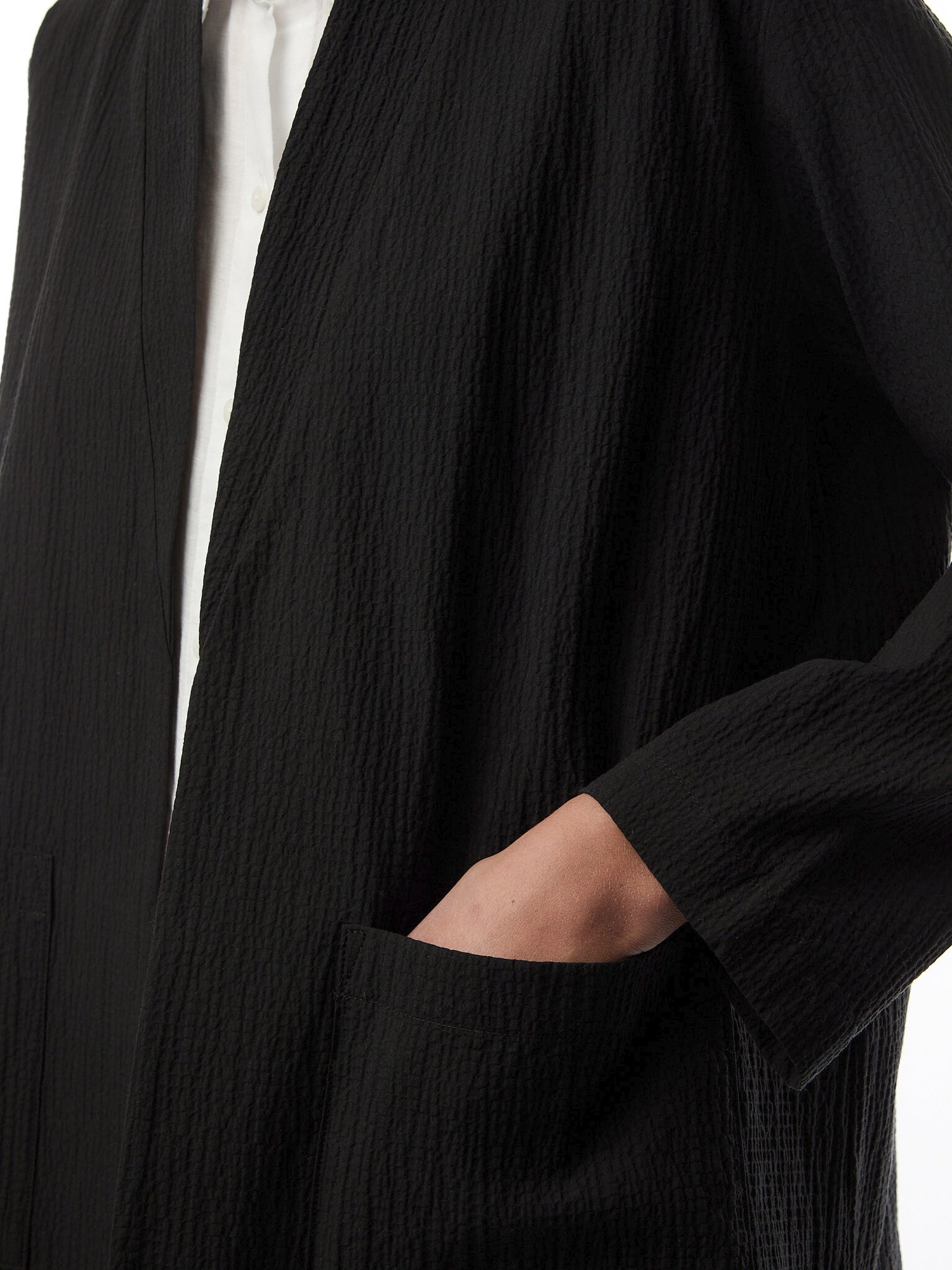 High Collar Jacket Cotton Pucker