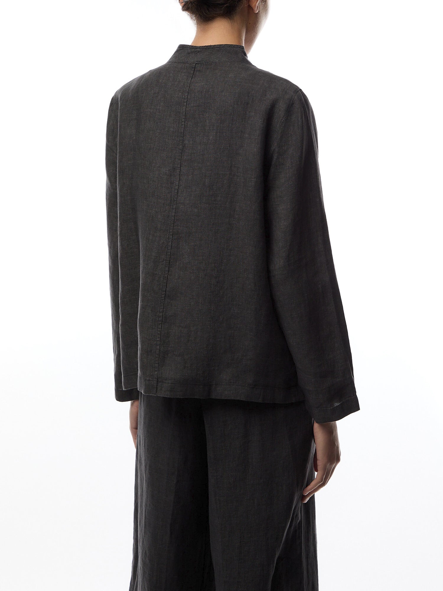 High Waisted Wide Pleated F/L Pant Linen