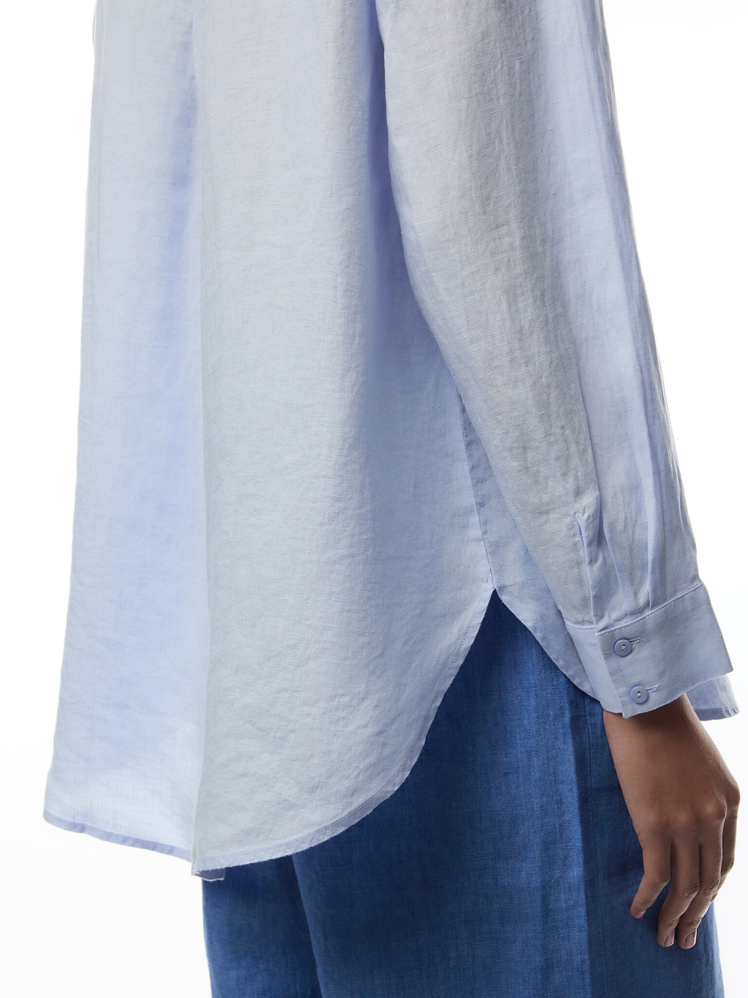 Classic Collar Long Shirt Linen
