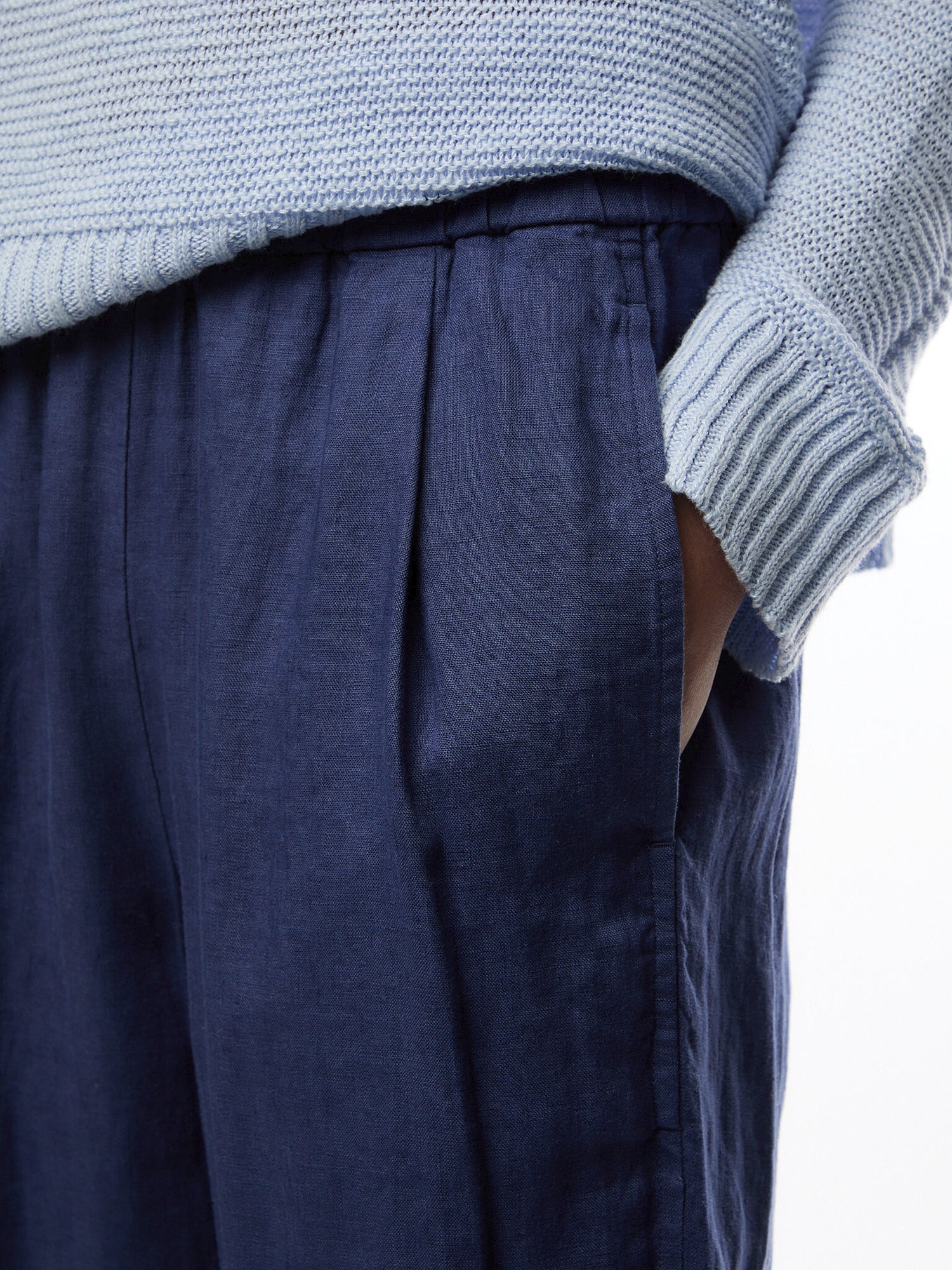Ankle Pleated Lantern Pant Linen
