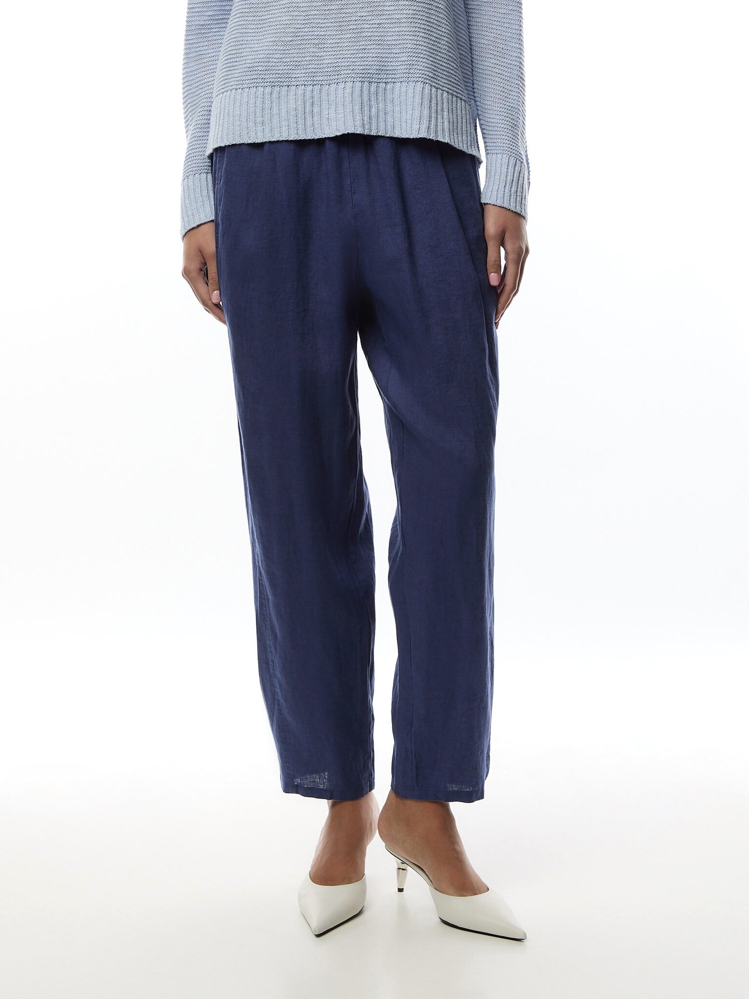 Ankle Pleated Lantern Pant Linen