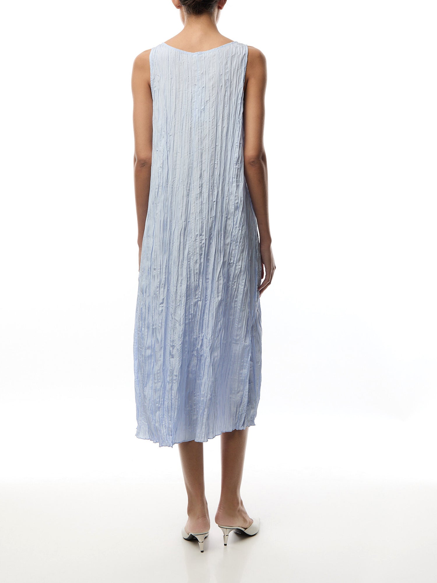 V-Neck Pleated F/L Dress