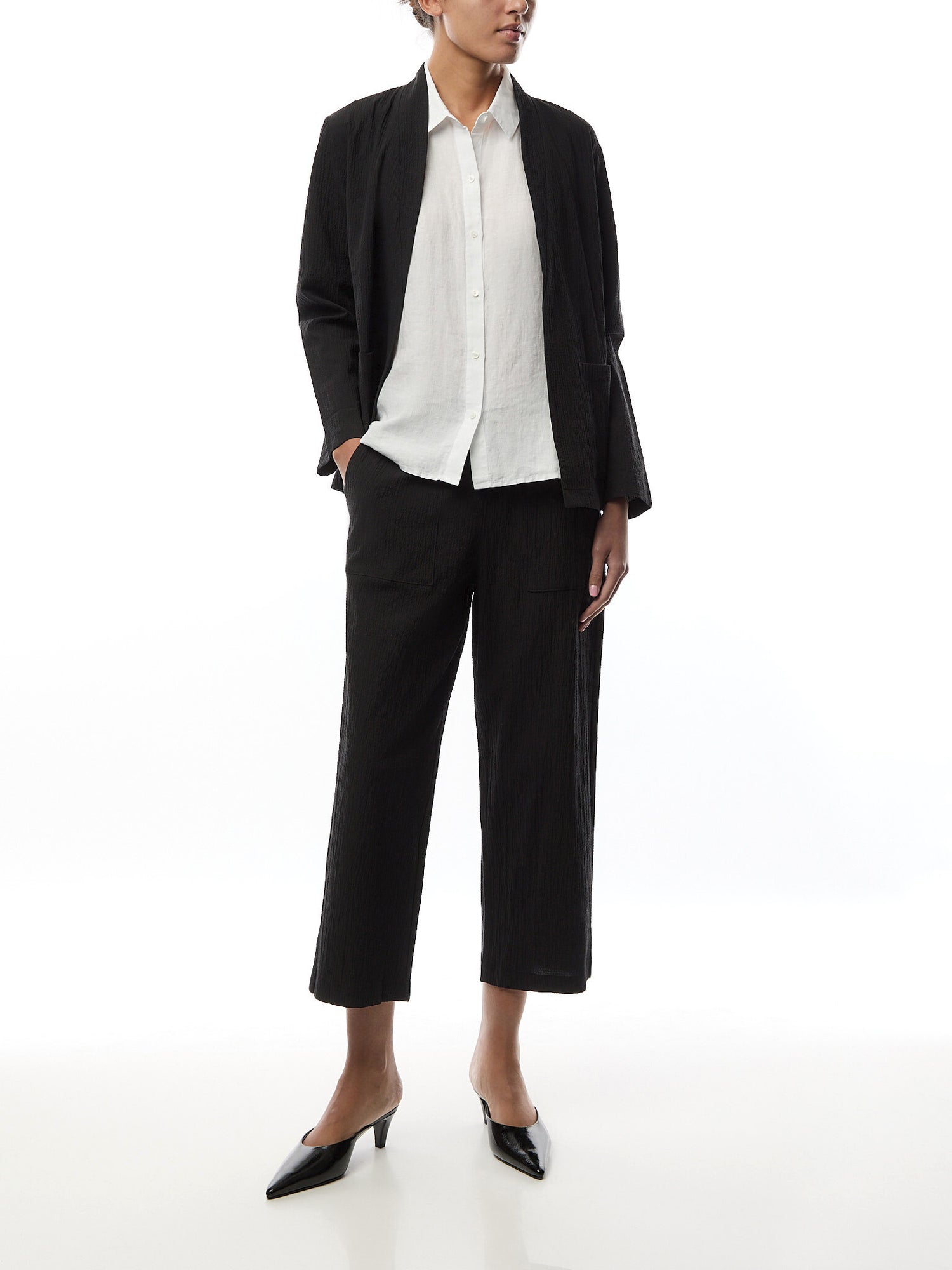 High Collar Jacket Linen