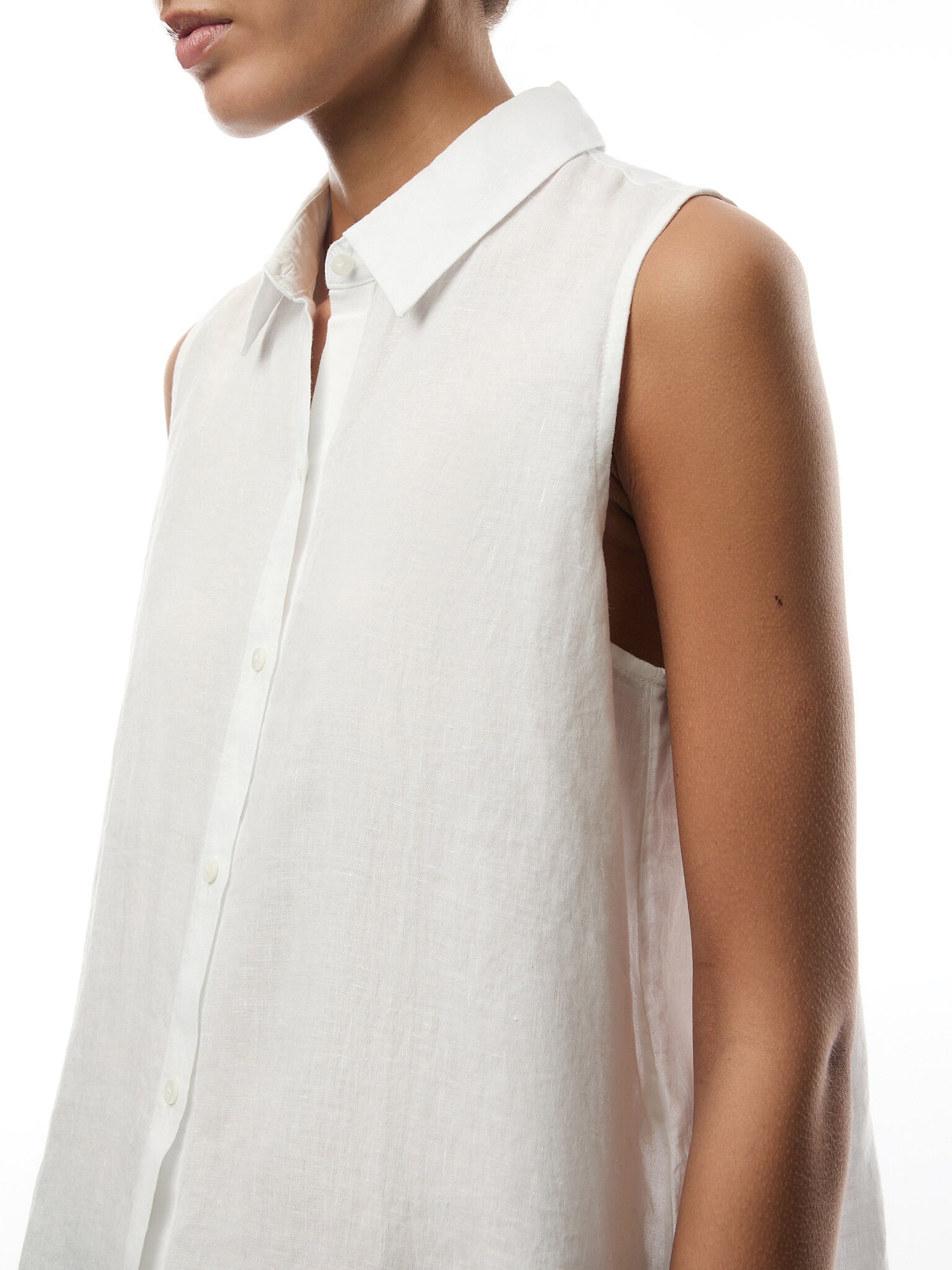 High Collar Jacket Linen