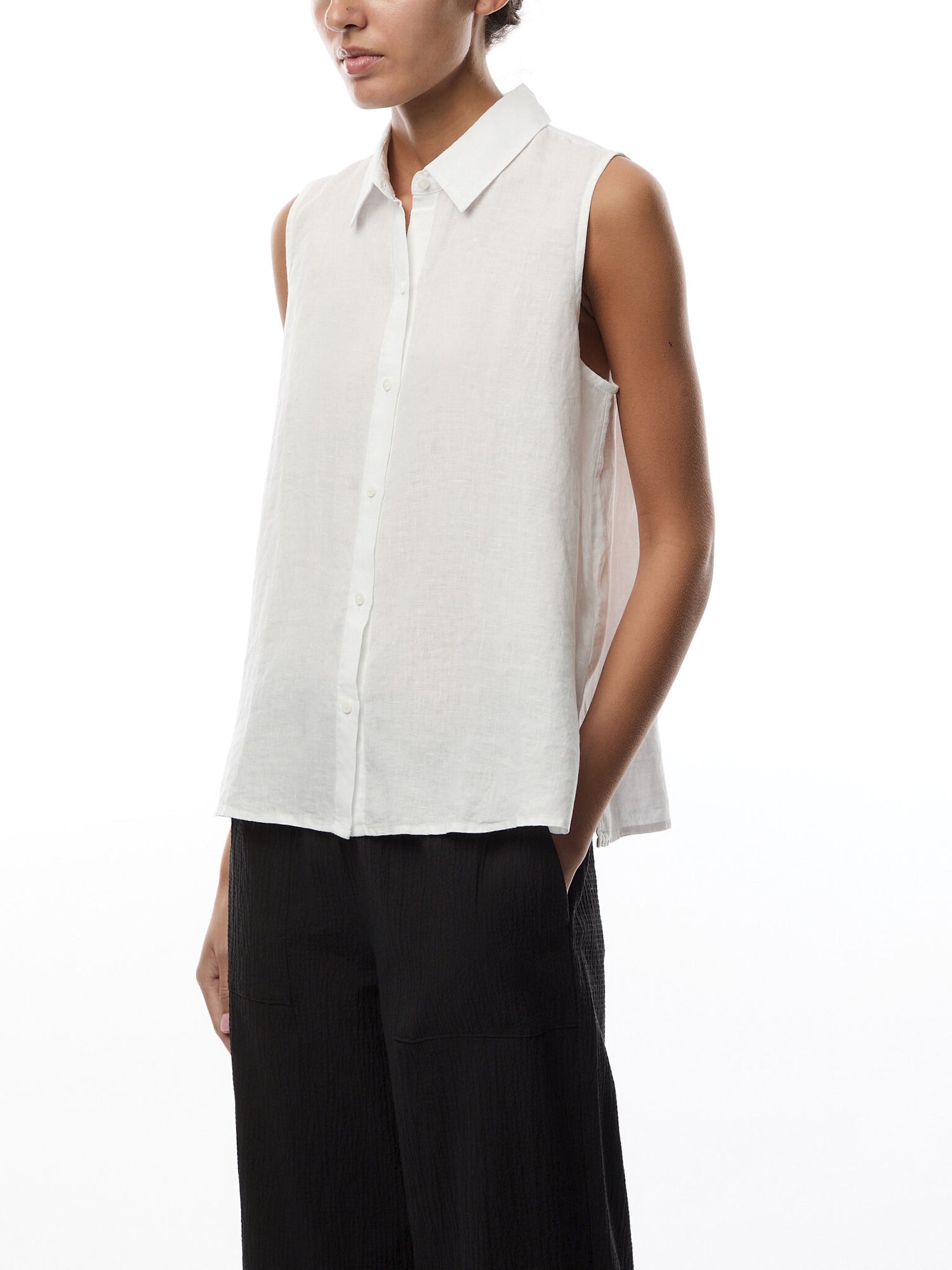 High Collar Jacket Linen