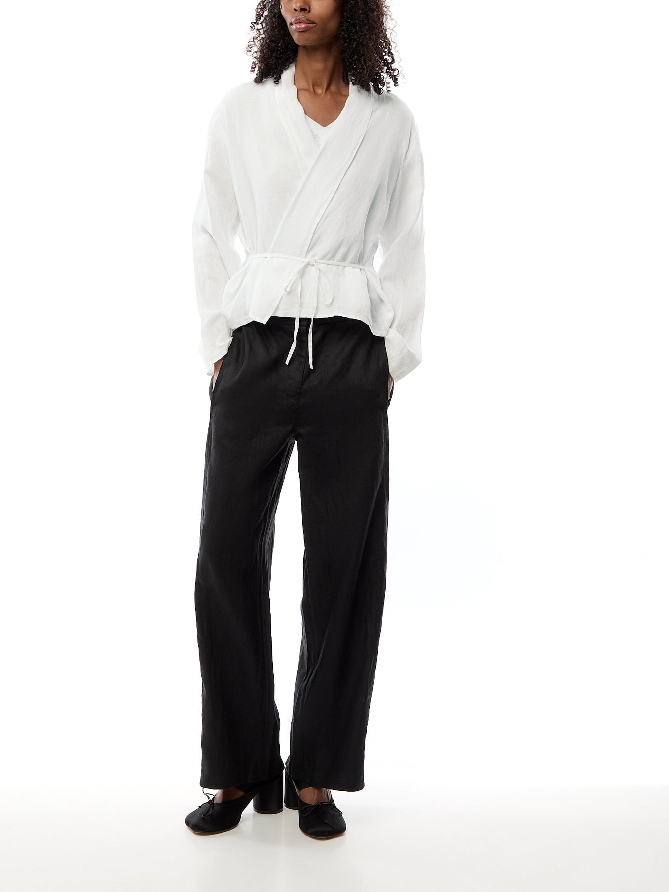 Classic Collar Slvless Shirt Linen