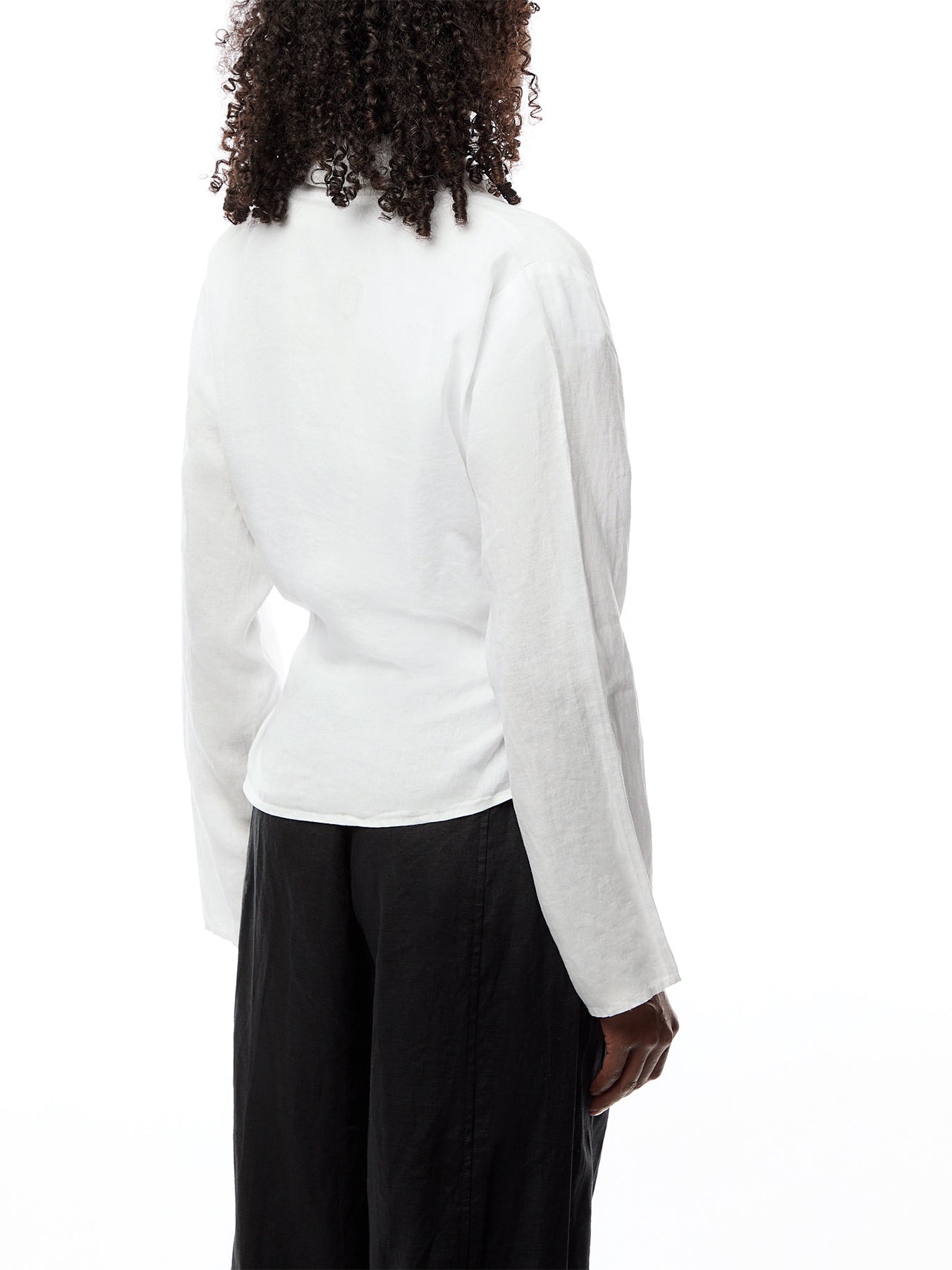 Classic Collar Slvless Shirt Linen
