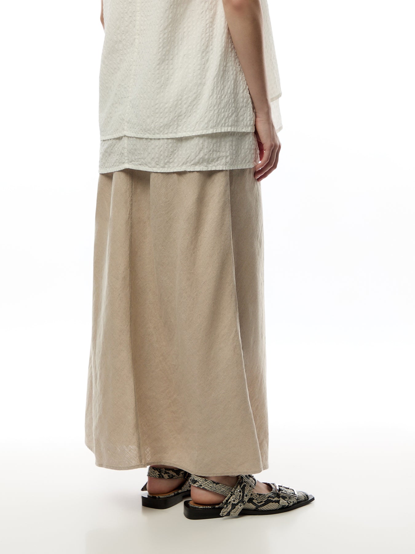 A-Line Bias Skirt Linen