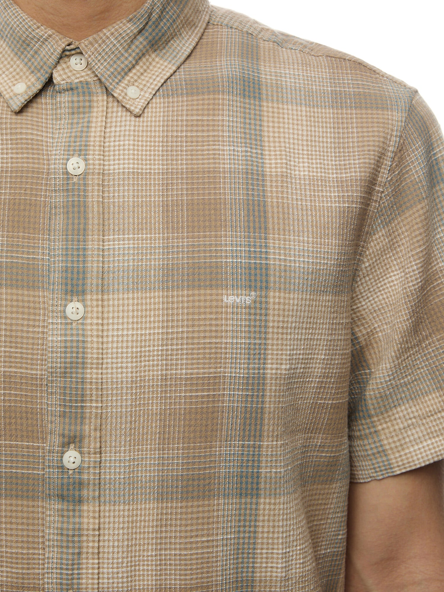 Authentic Button Down Check Shortsleeve Shirt