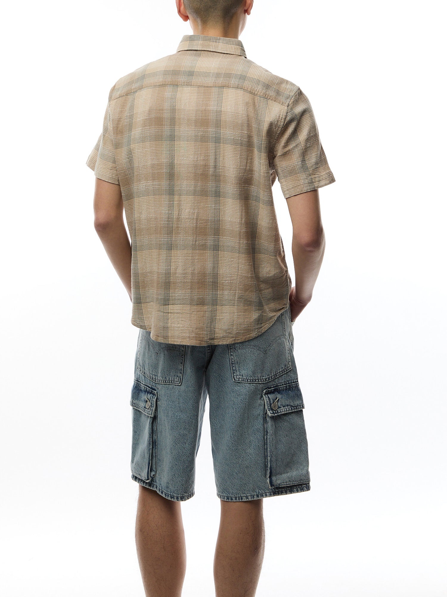 Authentic Button Down Check Shortsleeve Shirt