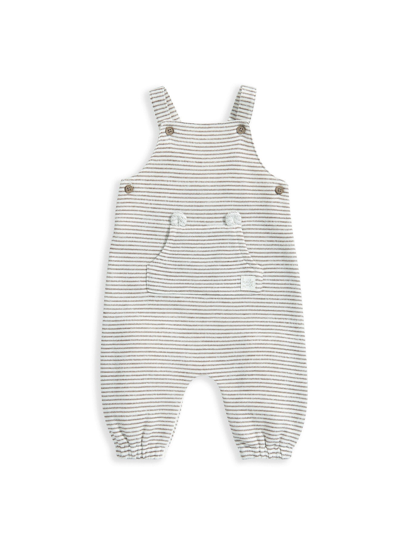 Stripe Dungarees & Bodysuit Outfit Set