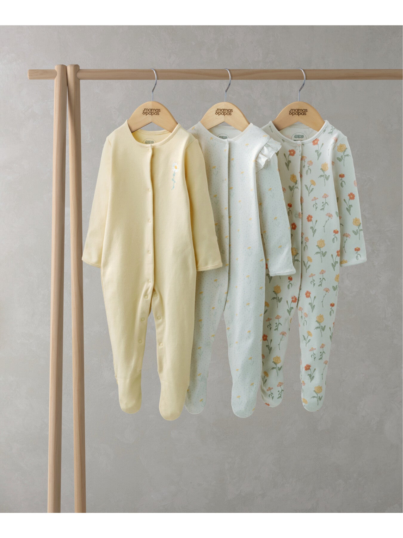 Healing Floral Sleepsuits (Set of 3)