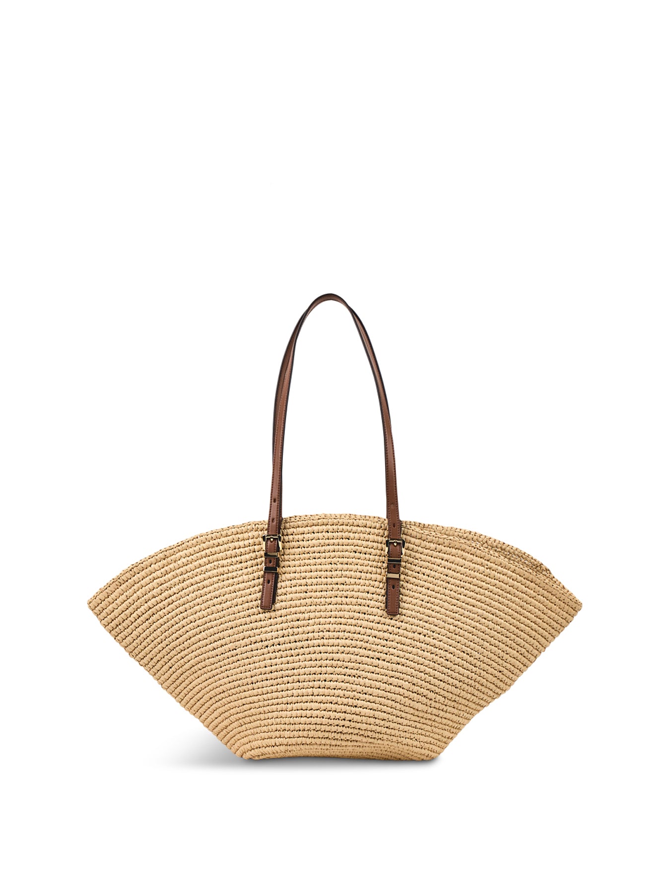 Isa Crochet Straw Large Fan Tote