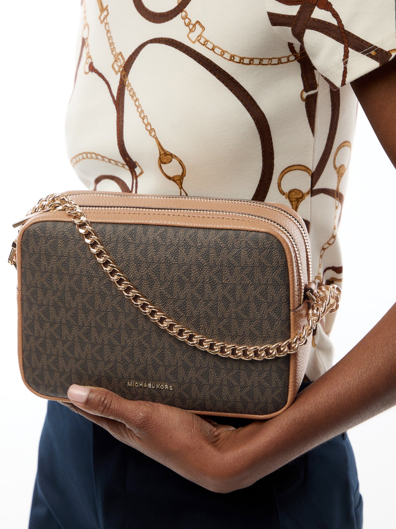Bryant MD Double Zip Chain Camera Crossbody