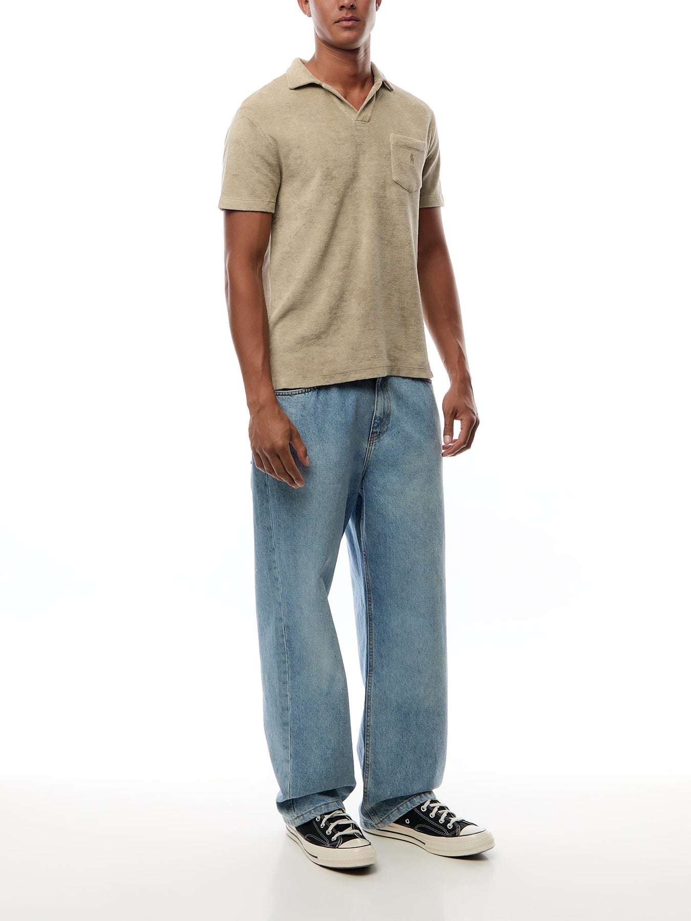 Toweling Polo Top
